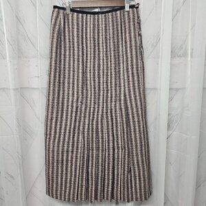Vintage Cullinane Skirt Pink Black Wool Tweed Pleated Boho Fairy Y2K 12